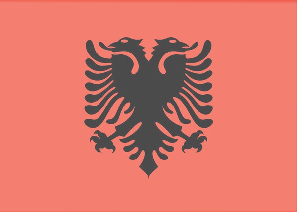 Drapeau albania Montaje fotografico