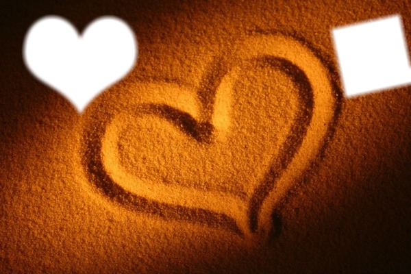 coeur de sable Photomontage