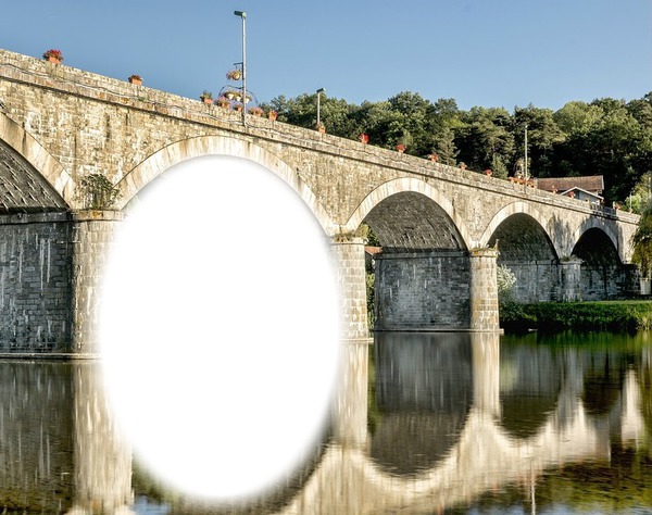 Pont - arches - reflet Фотомонтаж