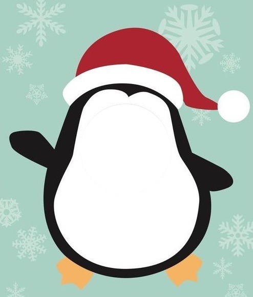 Pinguino navideño Fotomontáž