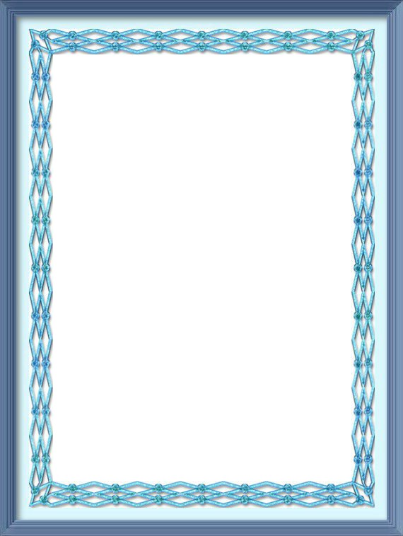 cadre bleu avec décor Photo frame effect