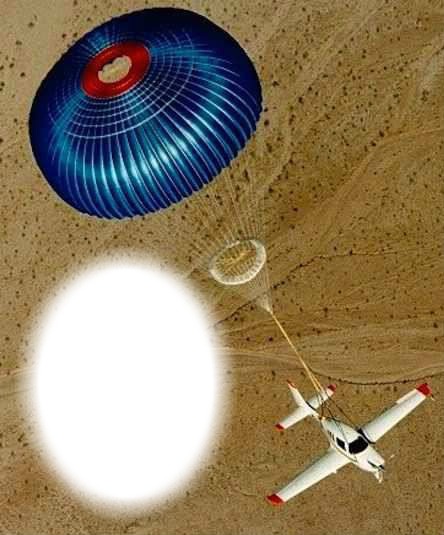 Parachute-avion Fotomontaža