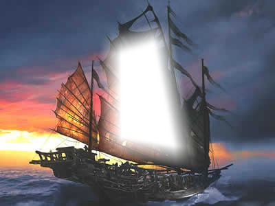 navio pirata Fotomontagem
