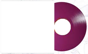 Purple vinyl record Photo frame effect