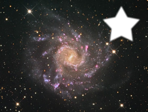 une étoile dans la galaxy Fotomontaža