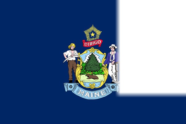 Maine flag Photo frame effect
