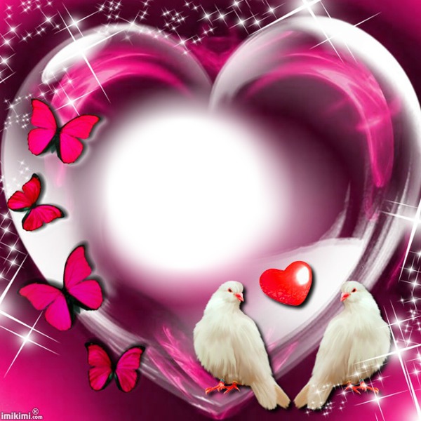 Coeur avec des colombes Фотомонтаж