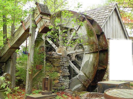 la roue du vieux moulin Fotomontasje