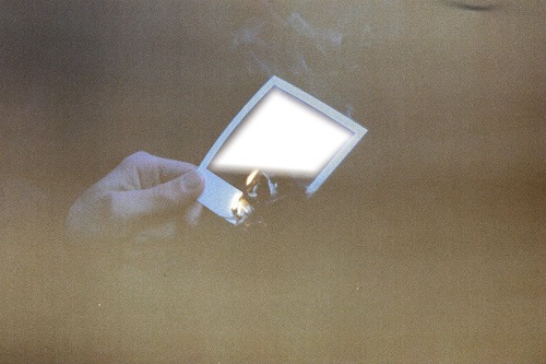 Burning photo Photo frame effect