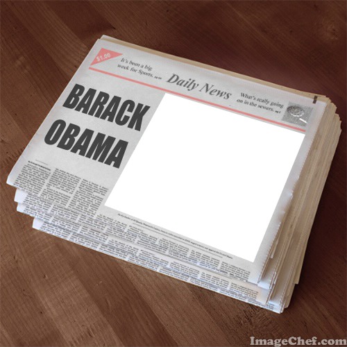 Daily News for Barack Obama Montaje fotografico