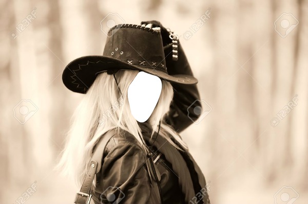 Cowboy lány Fotomontažas