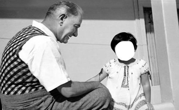 Atatürk ve Çocuk Photo frame effect