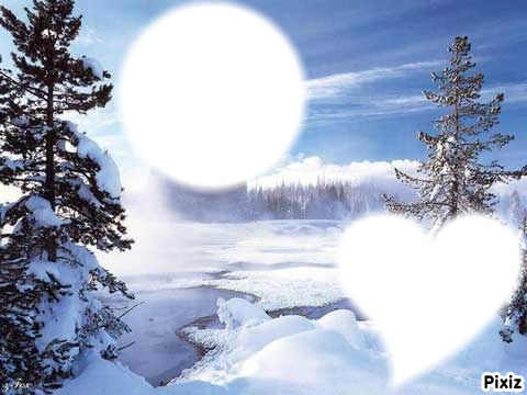l amour dans la neige Fotomontāža