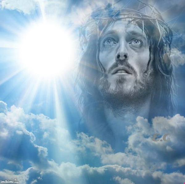 Rostro de Jesús. Photo frame effect