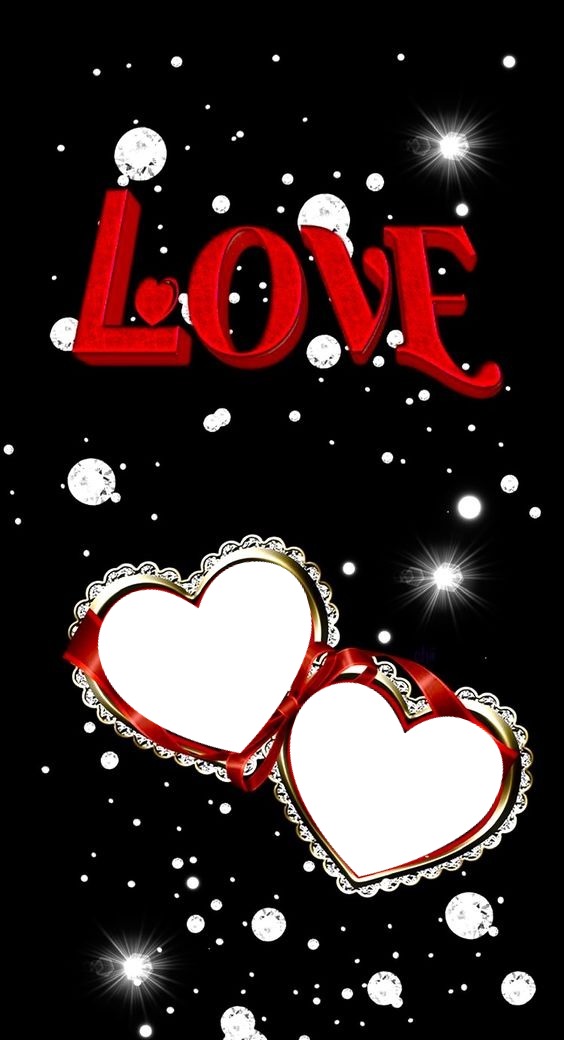 Love, 2 corazones en el universo. Fotomontage