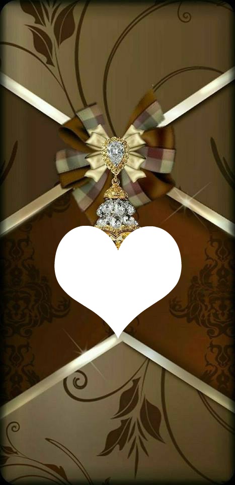 gold bow Photo frame effect