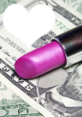 Pink Lipstick 5 Dollar Fotomontasje