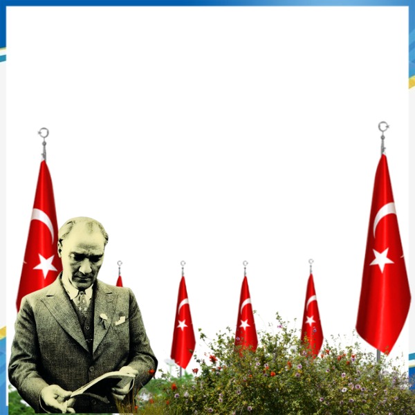 türk bayrağı atatürk Fotomontaż
