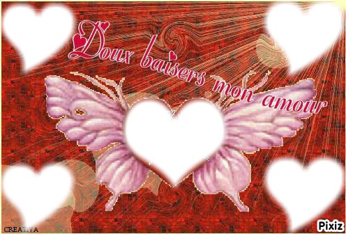 coeur anges Photo frame effect