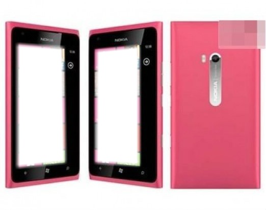 celulares rosados tactiles Montaje fotografico