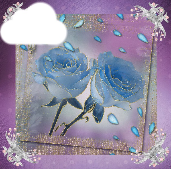 rose bleue Фотомонтаж