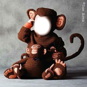 bébé singe Photomontage