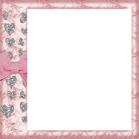 marco rosado y lazo. Photomontage