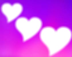 coeur rose violet Montaje fotografico
