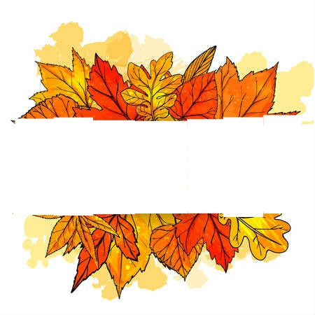 feuilles d'automne フォトモンタージュ