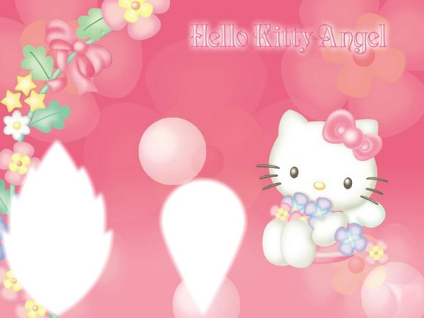 Hello Kitty Angel Valokuvamontaasi