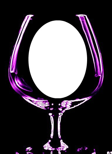 hdh-wine glass purple neon Fotomontasje