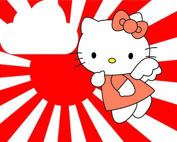 Hello Kitty Rising Nuage Stylé Φωτομοντάζ