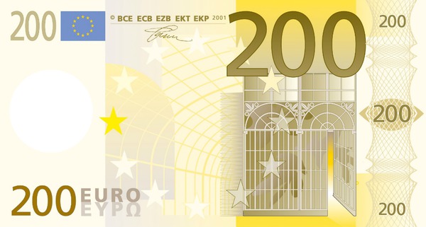 200 Euro Photomontage