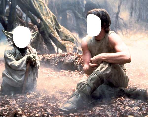 Yoda et Luke 2 Photo frame effect