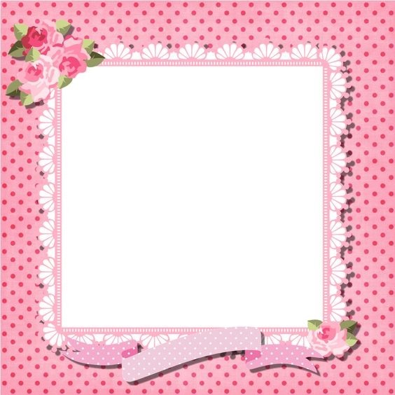 marco, rosas y cintas rosado, para una foto Fotomontage