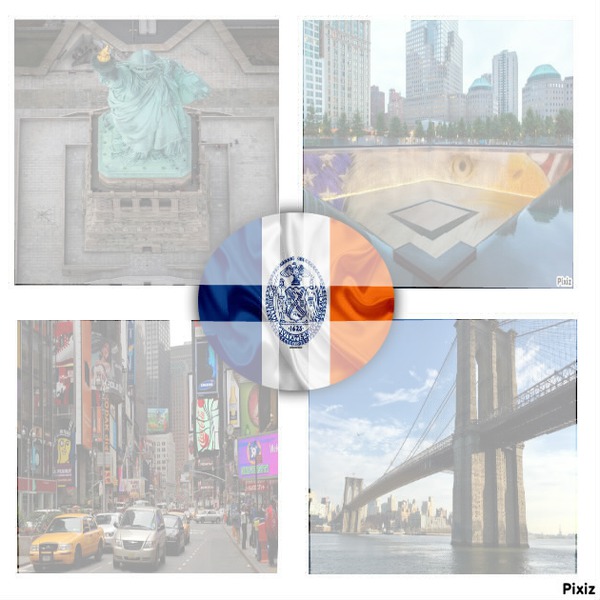 The best sights of New,York Photo frame effect