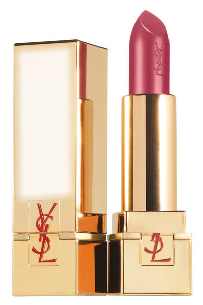 Yves Saint Laurent Rouge Pur Couture Golden Lustre Lipstick Peach Pink Valokuvamontaasi