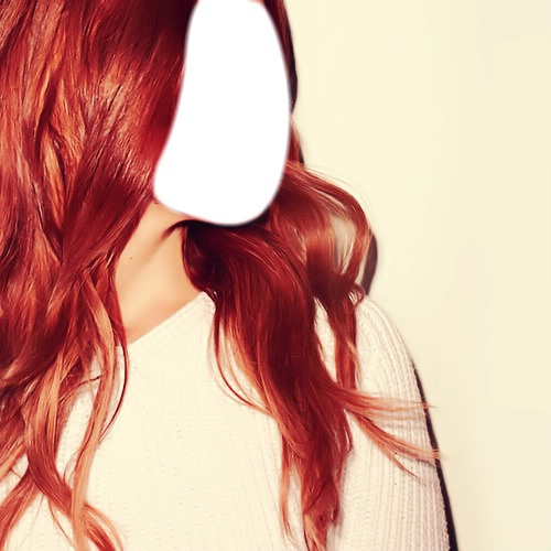 Hair red Фотомонтаж
