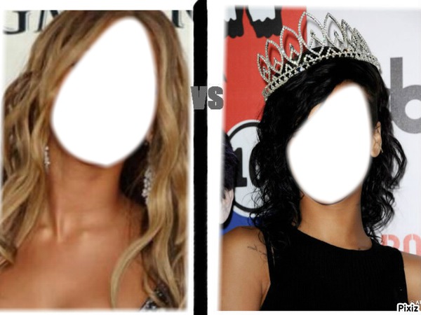 Byonce VS Rihanna Fotomontaggio