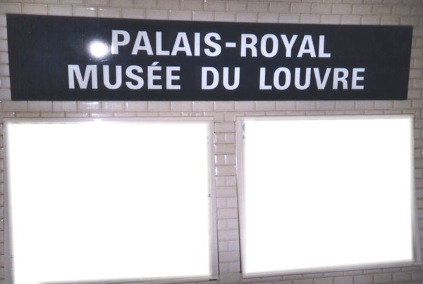 Palais-Royal Musée du Louvre Station Métro Fotomontaggio