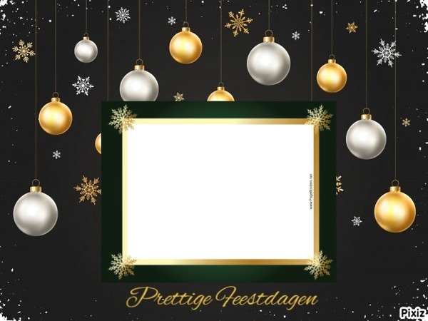 Prettige feestdagen/kerst/christmas Photo frame effect
