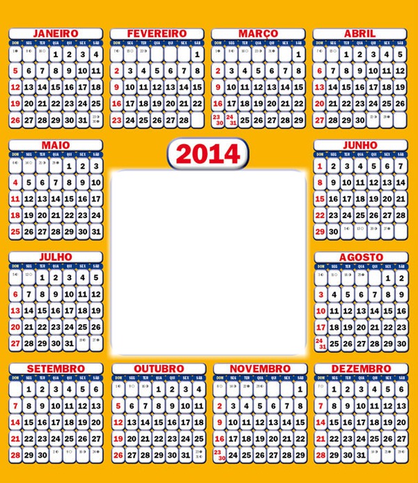 calendario 2014 Fotomontáž