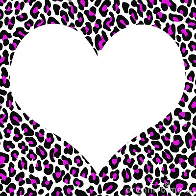 coeur fond leopard Photomontage