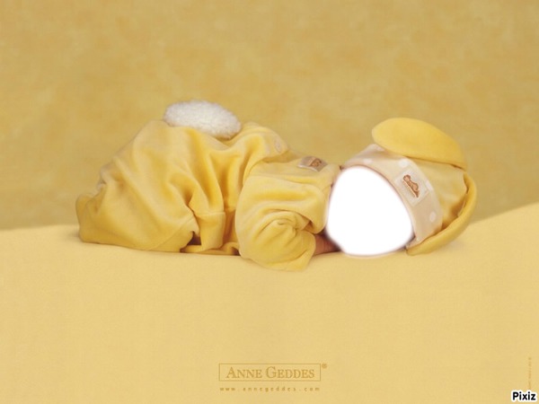 bébé lapin jaune Fotomontasje