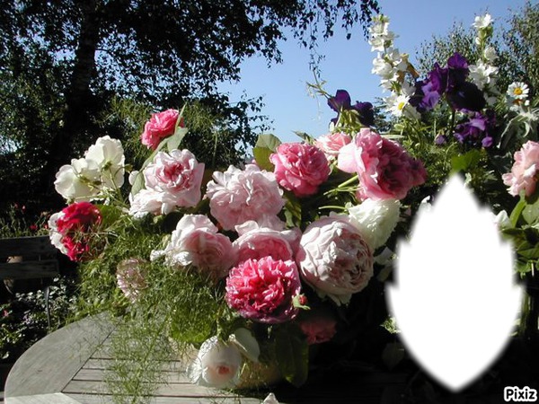 *bouquet de fleurs* Photomontage