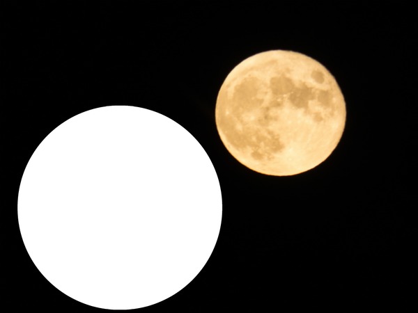 La lune veille Montage photo