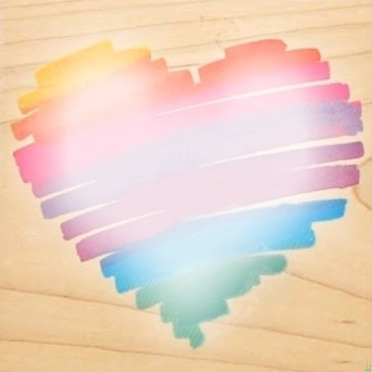 Rainbow Heart Photo frame effect