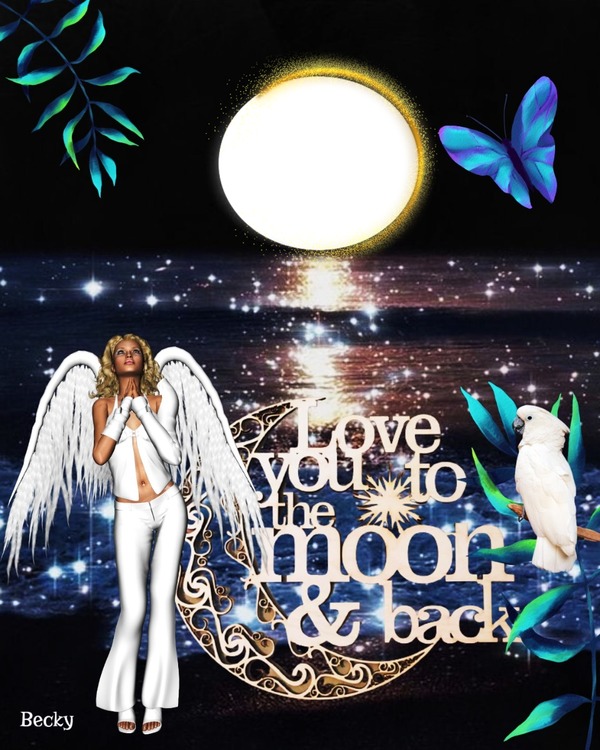 i love you to the moon an back Fotomontāža
