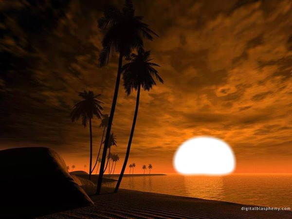 coucher de soleil Фотомонтажа