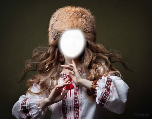 ukranian girl Photo frame effect